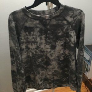 Black/Grey Tie-dye Crew Neck